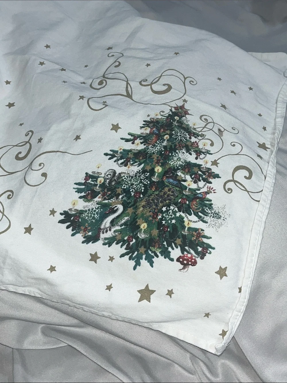 Williams Sonoma ‘Twas the night before Christmas - Set of 2 Napkins Good Cond🎅🎄